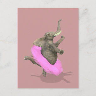 Carte Postale Ballet Elephant En Pointe