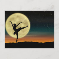 Ballet Lune Silhouette Danseuse