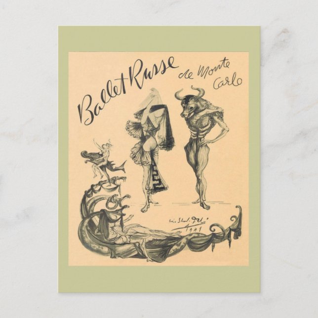 Carte Postale Ballet Russe de Monte Carlo (Devant)