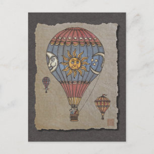 Carte Postale Ballon à air chaud coloré