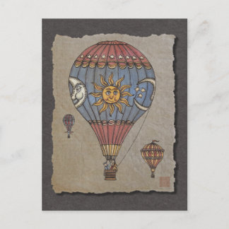 Carte Postale Ballon à air chaud coloré