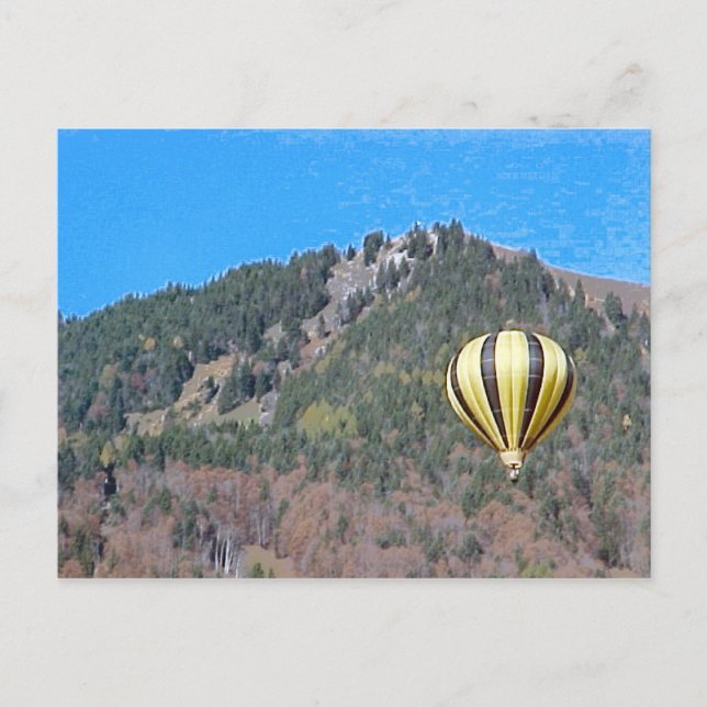 Carte Postale Ballon à air chaud dans l'Oberland bernois (Devant)