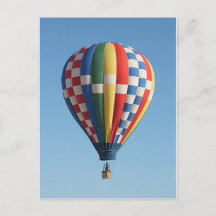 Carte Postale Ballon à air chaud multicolore