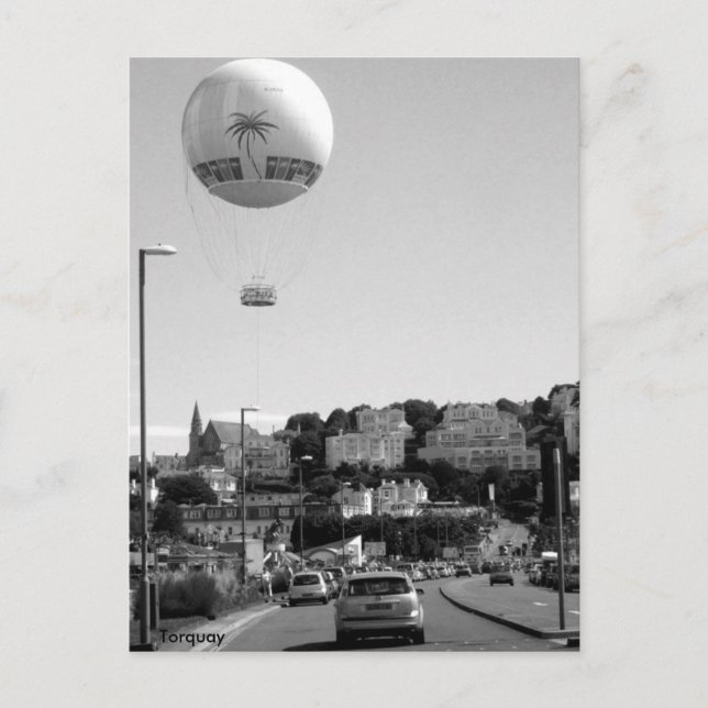 Carte Postale Ballon à air chaud, Torquay (Devant)