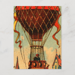 Carte Postale Ballon à air chaud vintage français