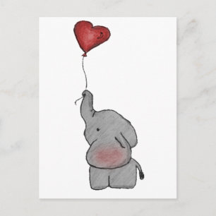 Carte Postale Ballon à éléphant