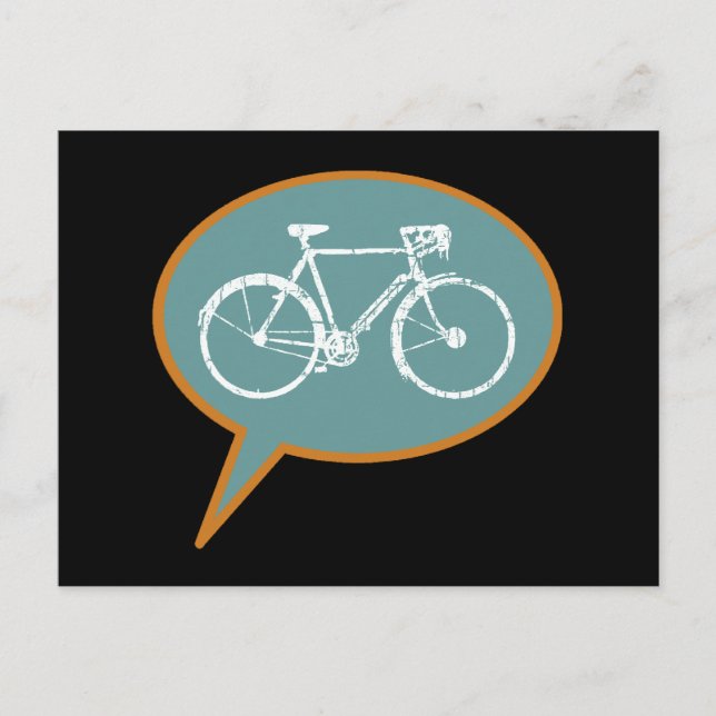 Carte Postale ballon à vélo (Devant)