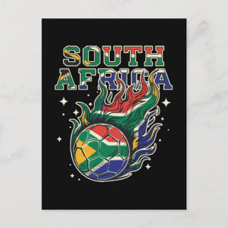 Carte Postale Ballon de football enflammé d'Afrique du Sud Footb
