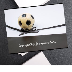 Carte Postale Ballon de sympathie condoléances ballon ruban noir