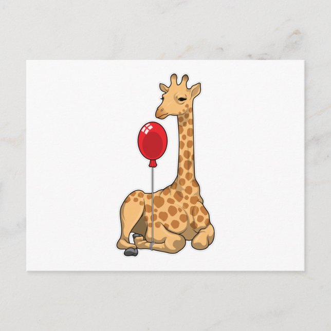 Carte Postale Ballon Girafe (Devant)