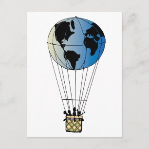 Carte Postale Ballon mondial