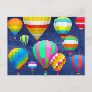 Carte Postale Ballons à air chaud à Starry Night