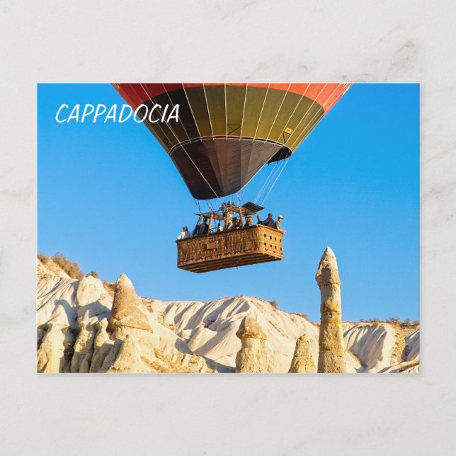 Carte Postale Ballons à air chaud au-dessus de la Cappadoce (Devant)