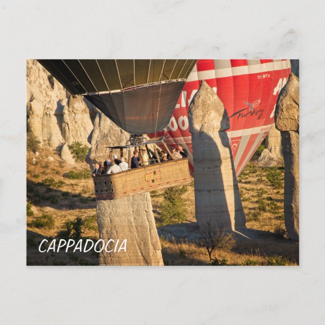 Carte Postale Ballons à air chaud au-dessus de la Cappadoce (Devant)