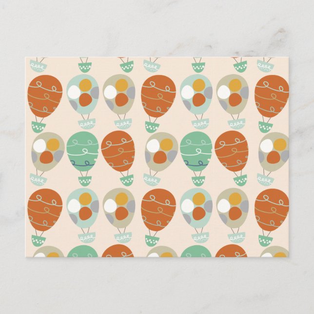 Carte Postale Ballons à air chauds lunatiques (Devant)
