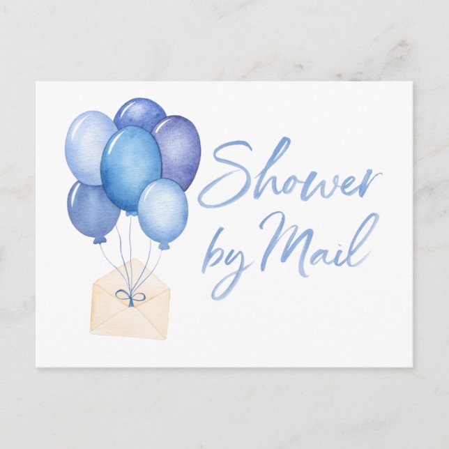 Carte Postale Ballons Baby shower par courrier interurbain (Devant)