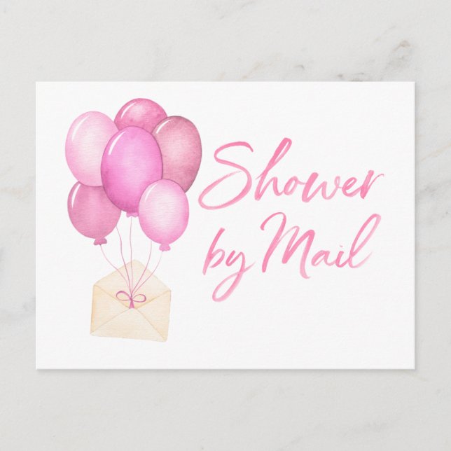 Carte Postale Ballons Baby shower par courrier interurbain (Devant)