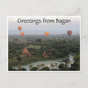 Carte Postale ballons bagan salutations