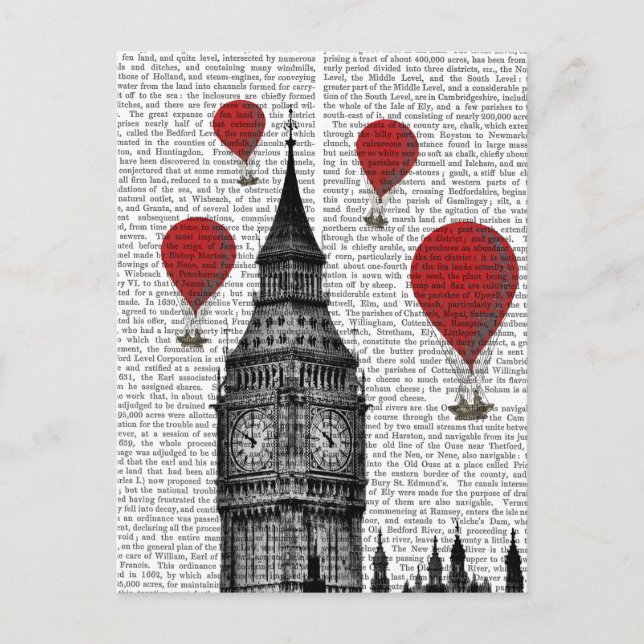 Carte Postale Ballons Big Ben et Red Hot Air (Devant)
