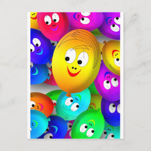 Carte Postale Ballons d'anniversaire