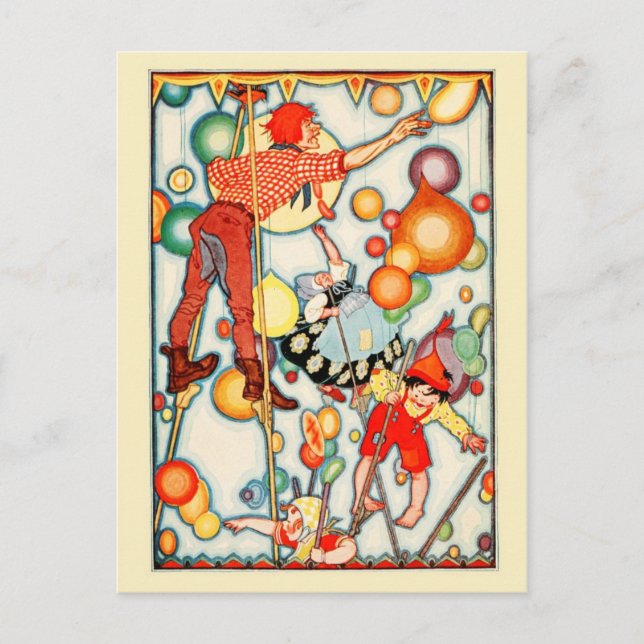 Carte Postale Ballons dans le ciel (Devant)