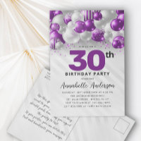 Ballons d'argent violet violet n'importe quel âge