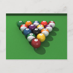 Carte Postale Ballons de billard sur Green Fet :