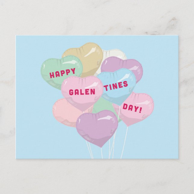 Carte Postale Ballons de conversation de Galentine - BADASS SQUA (Devant)