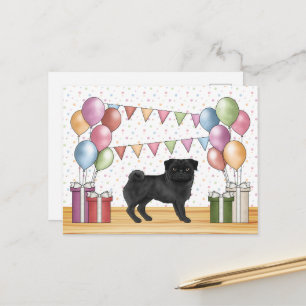 Carte Postale Ballons de fête colorés pastel pour l'anniversaire