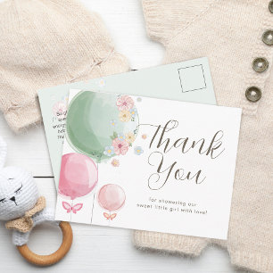 Carte Postale Ballons mignons   MERCI BABY SHOWER