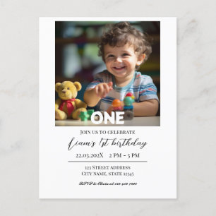 Carte Postale Ballons Ours En Jouet Enfants Photo Anniversaire