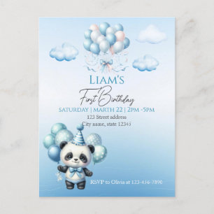 Carte Postale Ballons Ours En Jouet Enfants Photo Anniversaire