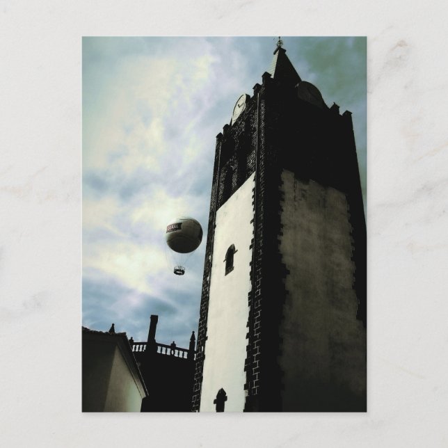 Carte Postale Balloon à air chaud de l'église Funchal, Madère (P (Devant)