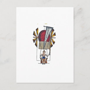 Carte Postale Balloon à air chaud (style "Steam Punk")
