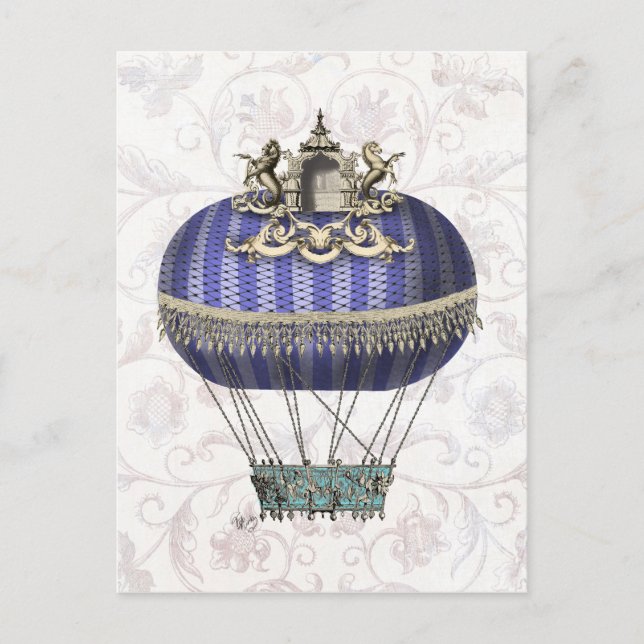 Carte Postale Balloon Baroque Avec Temple (Devant)