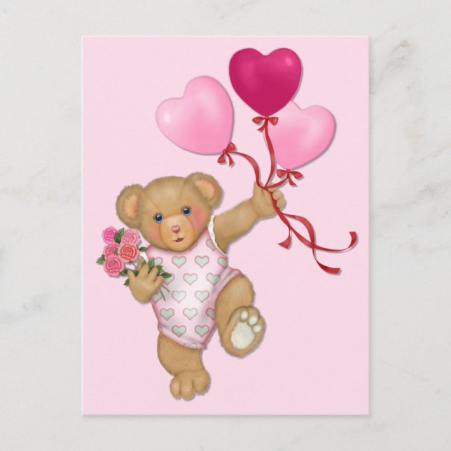 Carte Postale Balloon Teddy (Devant)