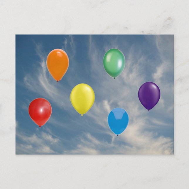 Carte Postale Balloons Rainbow Pride (Devant)