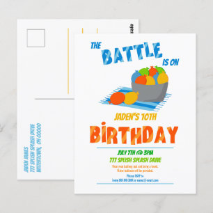 Carte Postale Ballotte d'eau fête des enfants Anniversaire d'été