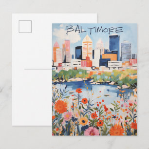 Carte Postale Baltimore Maryland Voyage Ville Esthétique