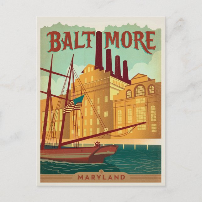 Carte Postale Baltimore, MD (Devant)