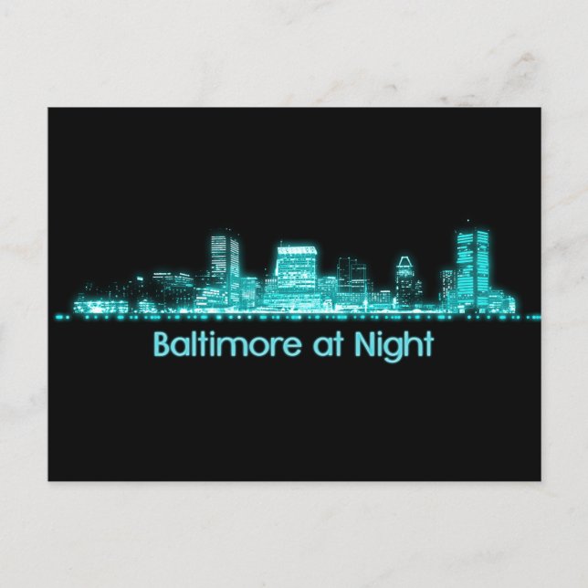 Carte Postale Baltimore Skyline (Devant)