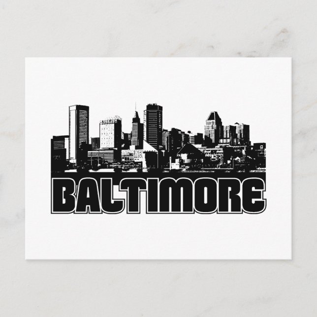 Carte Postale Baltimore Skyline (Devant)