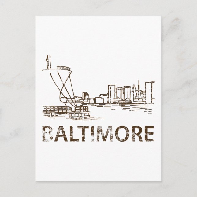 Carte Postale Baltimore vintage (Devant)