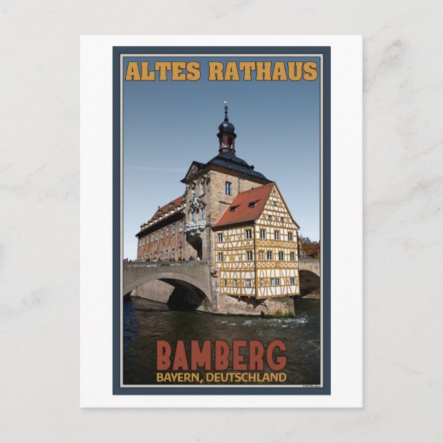 Carte Postale Bamberg - Altes Rathaus Portrait (Devant)