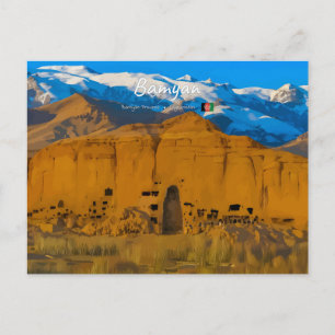 Carte Postale Bamyan, Afghanistan - Vallée de la falaise du Boud