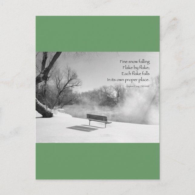 Carte Postale Banc de neige dans le silence (Devant)