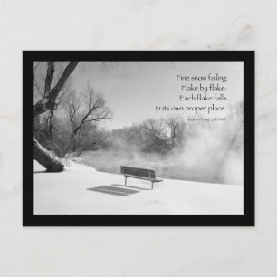 Carte Postale Banc de neige en silence