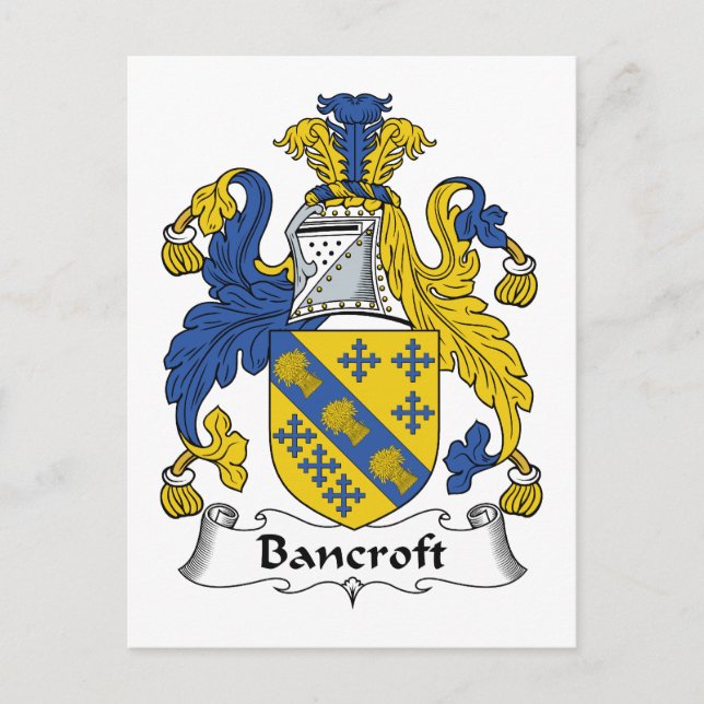 Carte Postale Bancroft Family Crest (Devant)