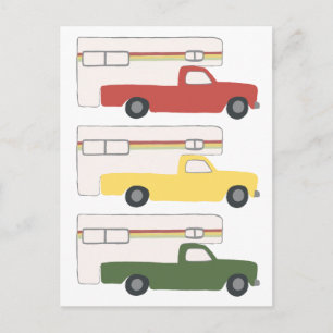 Carte Postale Bande-annonce colorée du Camper Rasta