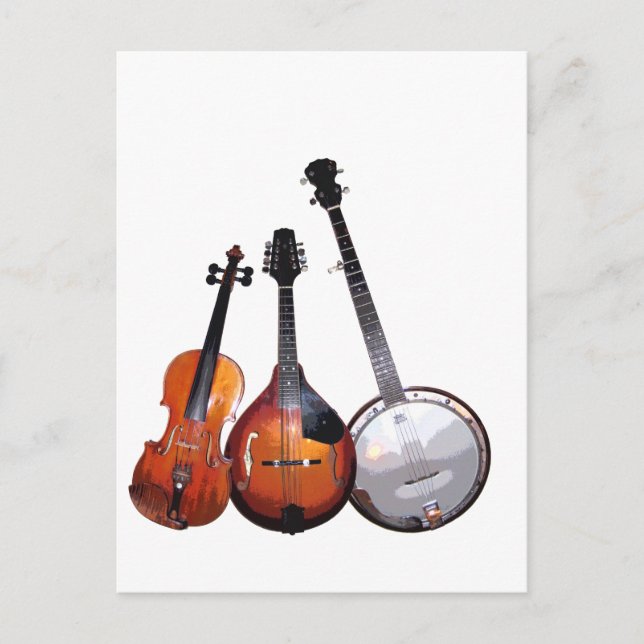 Carte Postale Bande de Bluegrass filtrée (Devant)